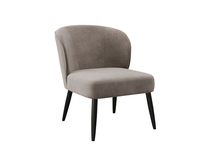 Fauteuil 'Arlo' - Souris Tissu Paris
