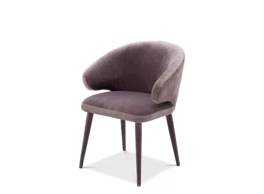 Chaise de salle à manger 'Cardinale' - Taupe Velvet