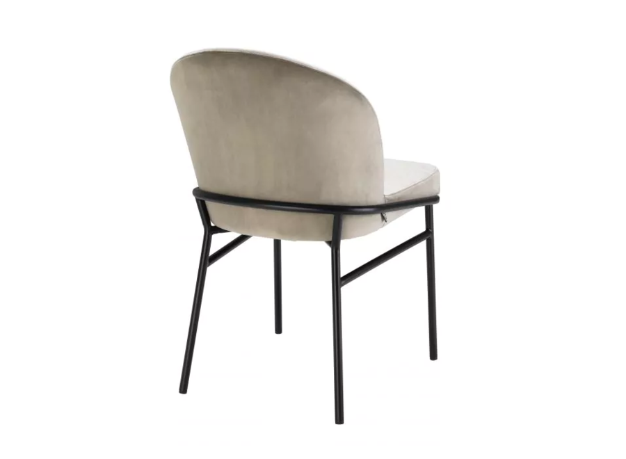 Dining chair 'Willis' set van 2 - Savonna Greige Velvet