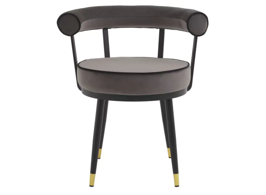 Chaise de salle à manger 'Vico' set van 2 - Savona grey velvet
