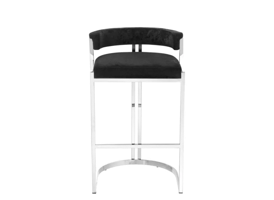 Tabouret de comptoir 'Dante' - Black velvet