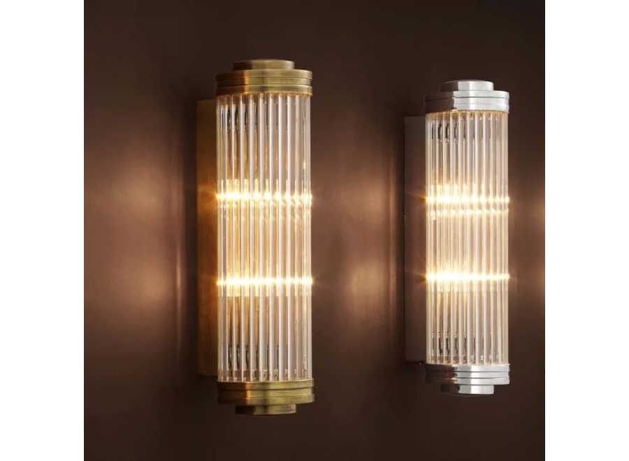 Lampe murale 'Gascogne' - L - Brass