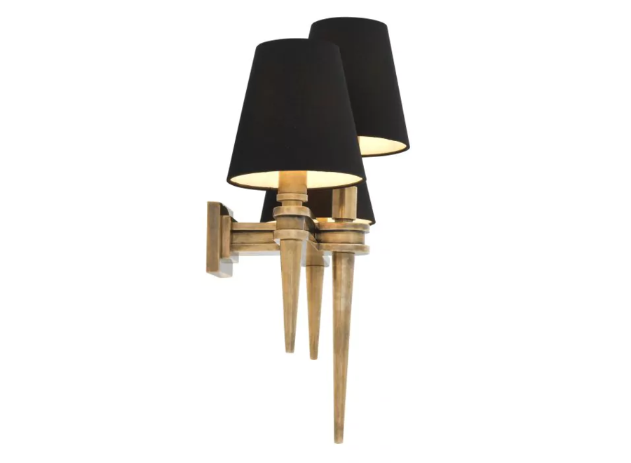 Wandlampe 'Waterloo' - Triple - Brass