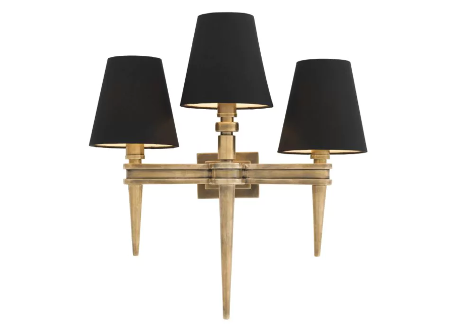 Wandlamp 'Waterloo' - Triple - Brass