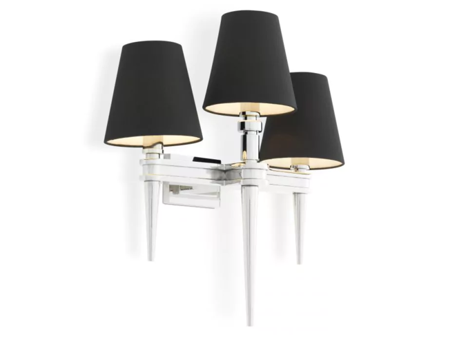 Wandlampe Waterloo - Triple - Nickel