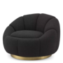 Chaise Pivotante 'Inger' - Bouclé Black