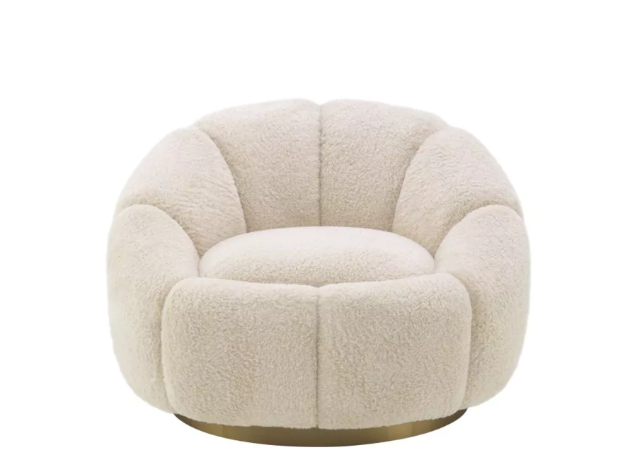 Swivel armchair 'Inger' - Brisbane cream