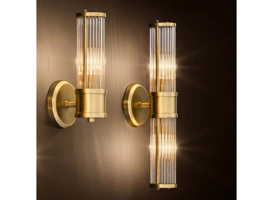 Wandlamp 'Claridges' - Double - Brass