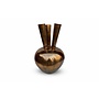 Vase en corne '3 bouches' ovale bronze/gold