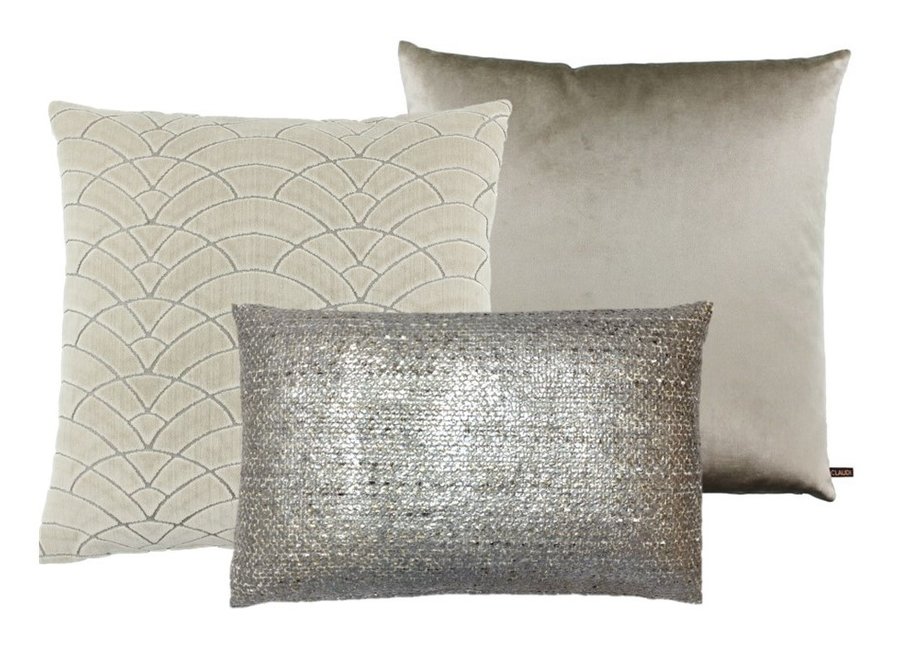 Combinaison de coussins Silver/Sand: Bandi,  Dinora & St. Tropez