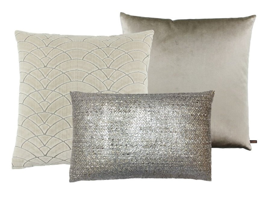 Cushion combination Silver/Sand: Bandi,  Dinora & St. Tropez