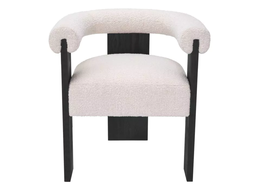 Chaise de salle à manger 'Percy' - Bouclé cream