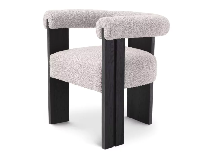 Chaise de salle à manger 'Percy' - Bouclé grey