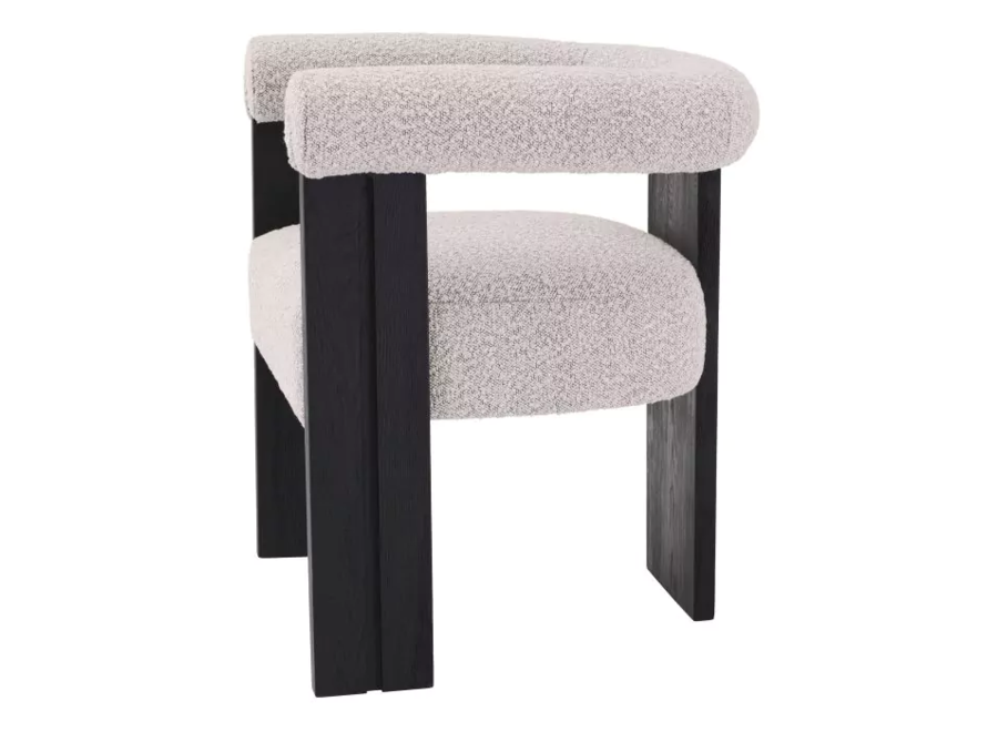 Chaise de salle à manger 'Percy' - Bouclé grey