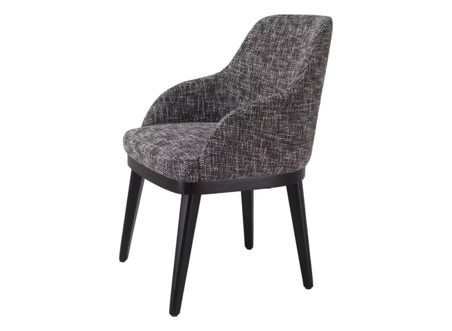 Chaise de salle à manger 'Costa' - avec accoudoir - Cambon black