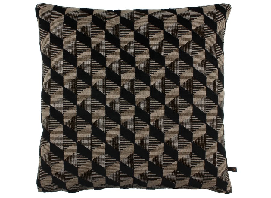 Coussin décoratif Damien Black/Brown