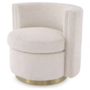 Swivel armchair 'Amanda' - Lyssa off-White