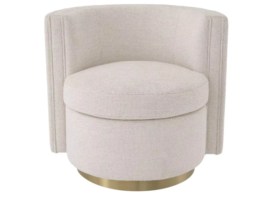 Swivel armchair 'Amanda' - Lyssa off-White