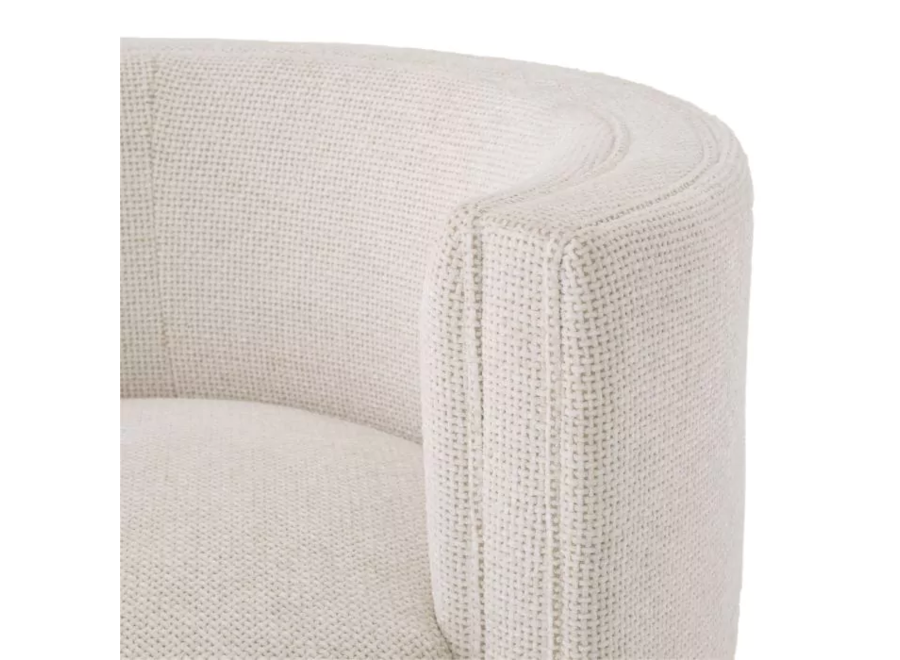 Swivel armchair 'Amanda' - Lyssa off-White