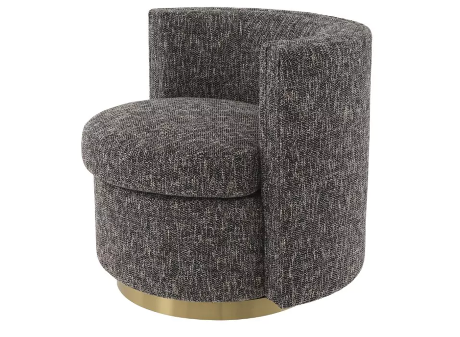 Swivel armchair 'Amanda' - Cambon black