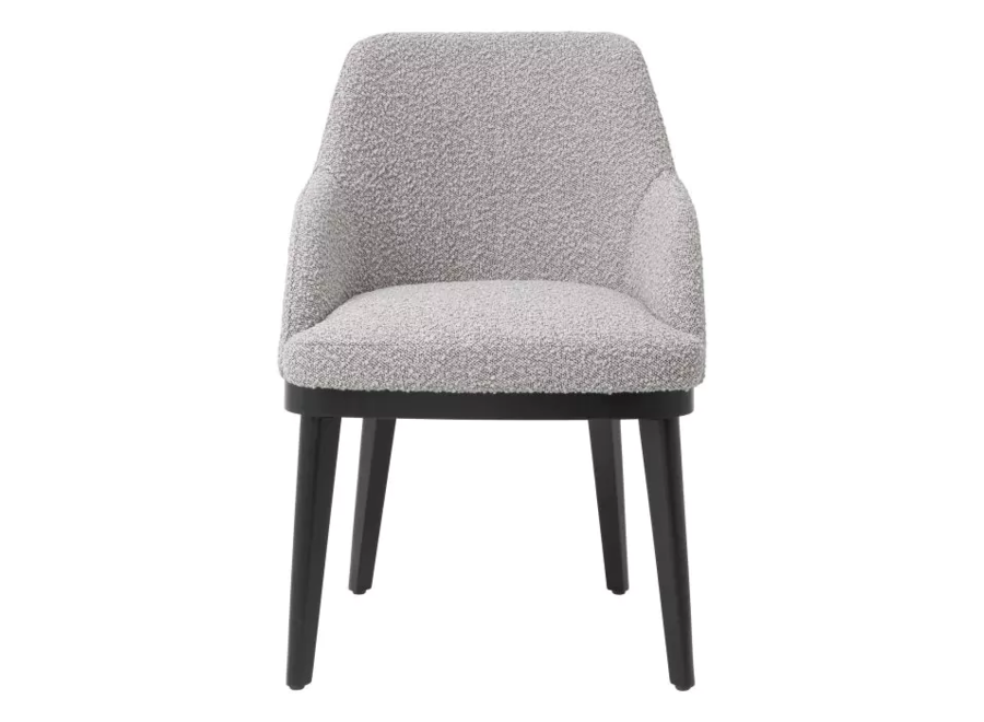 Dining Chair 'Costa' - with armrest - Bouclé Grey