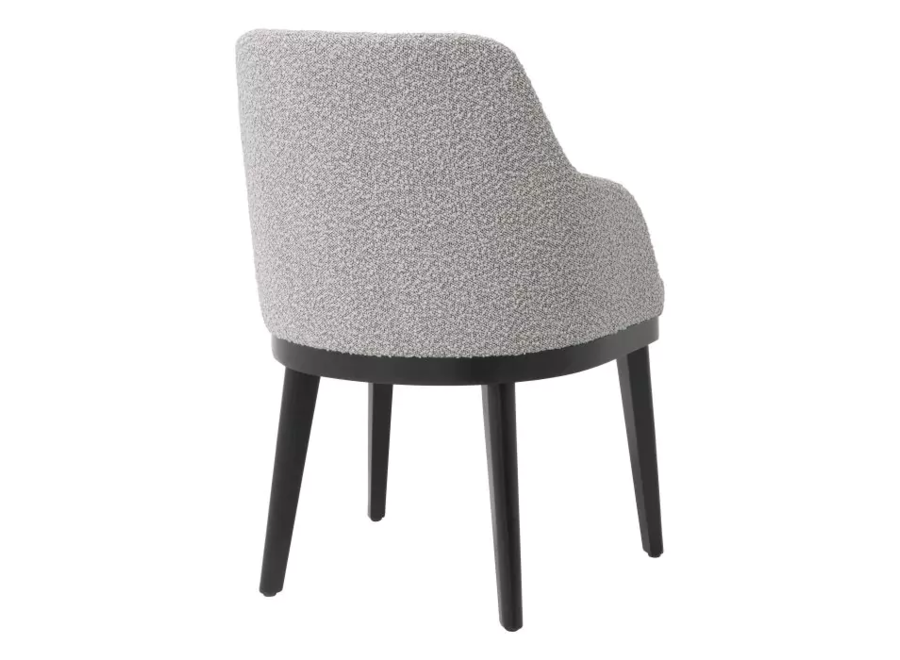 Chaise de salle à manger 'Costa' - avec accoudoir - Bouclé Grey