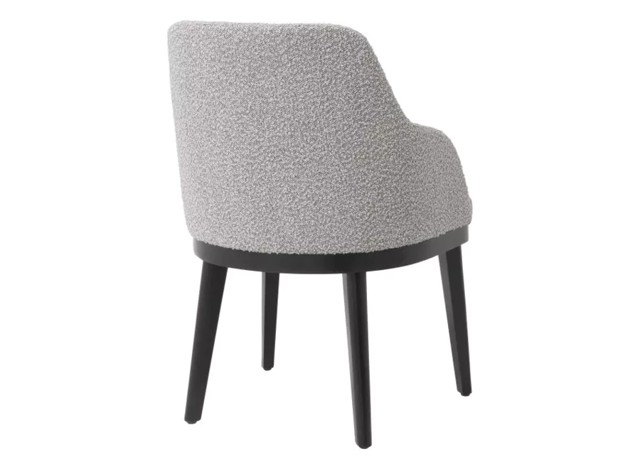 Dining Chair 'Costa' - with armrest - Bouclé Grey