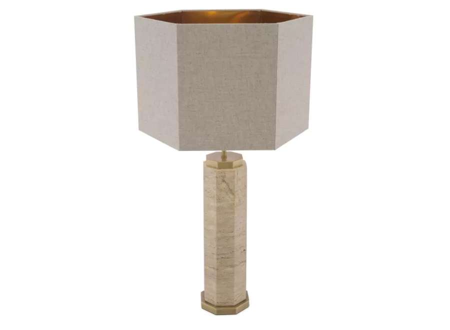 Lampe à poser ‘Newman' - Travertine