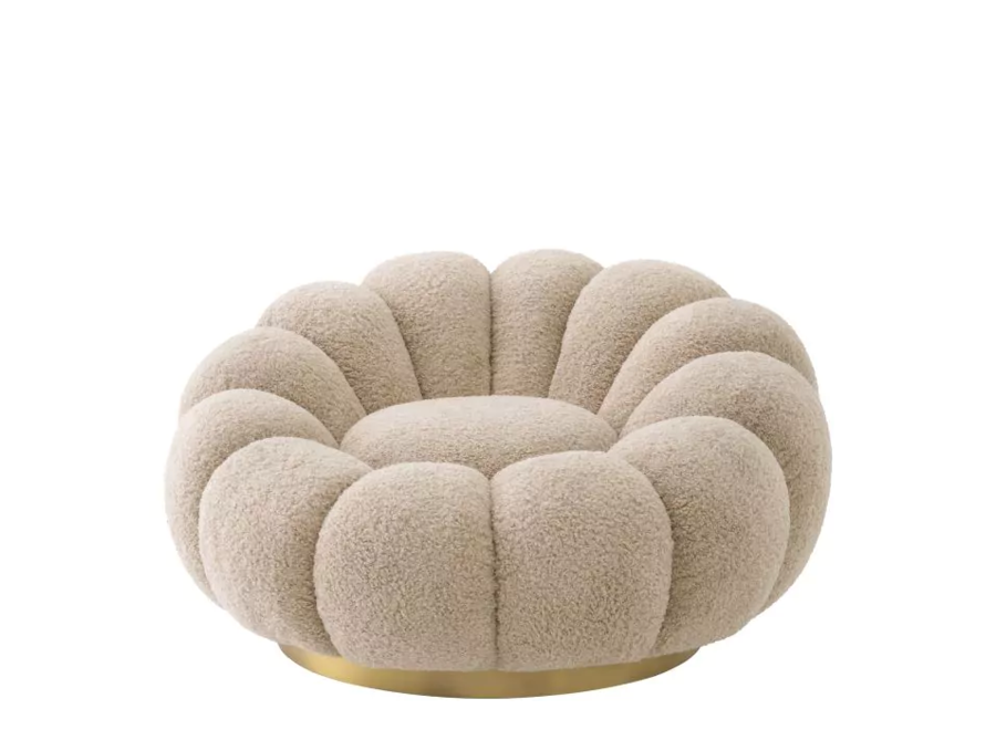 Swivel armchair 'Mello' - Sand