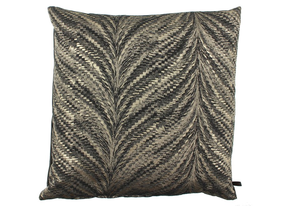 Coussin décoratif Lucian Anthracite/Gold