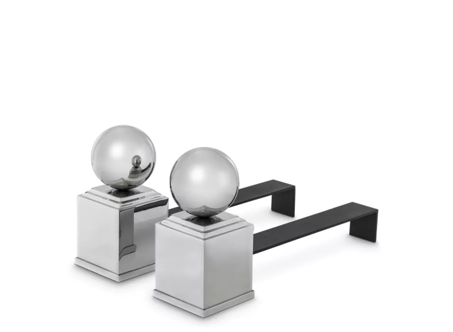 Chenet 'Viviers' - Nickel- Set of 2
