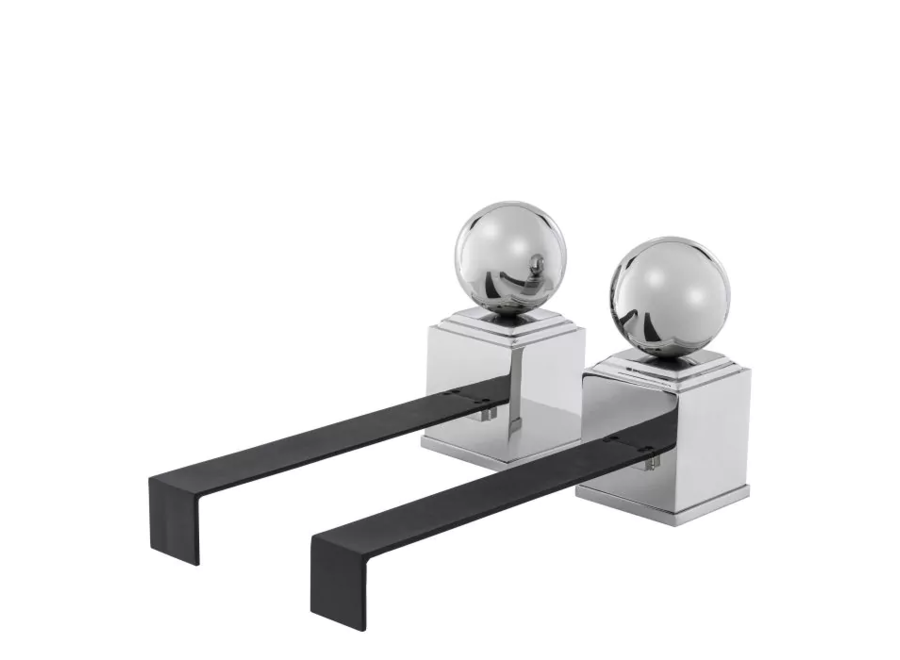 Chenet 'Viviers' - Nickel- Set of 2