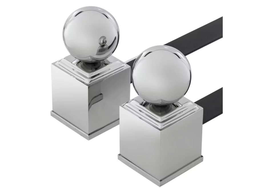 Chenet 'Viviers' - Nickel- Set of 2