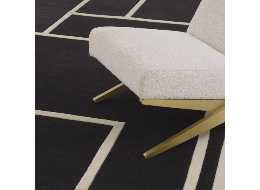 Sample 60 x 60 cm Carpet: 'Omar' - Black