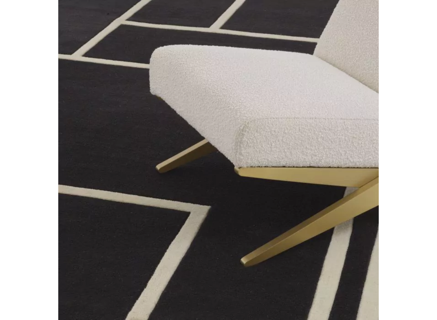 Sample 60 x60 cm Carpet: Omar - Black