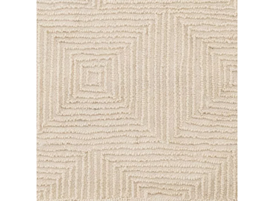 Sample 60 x60 cm Carpet: 'Byzance' - Ivory