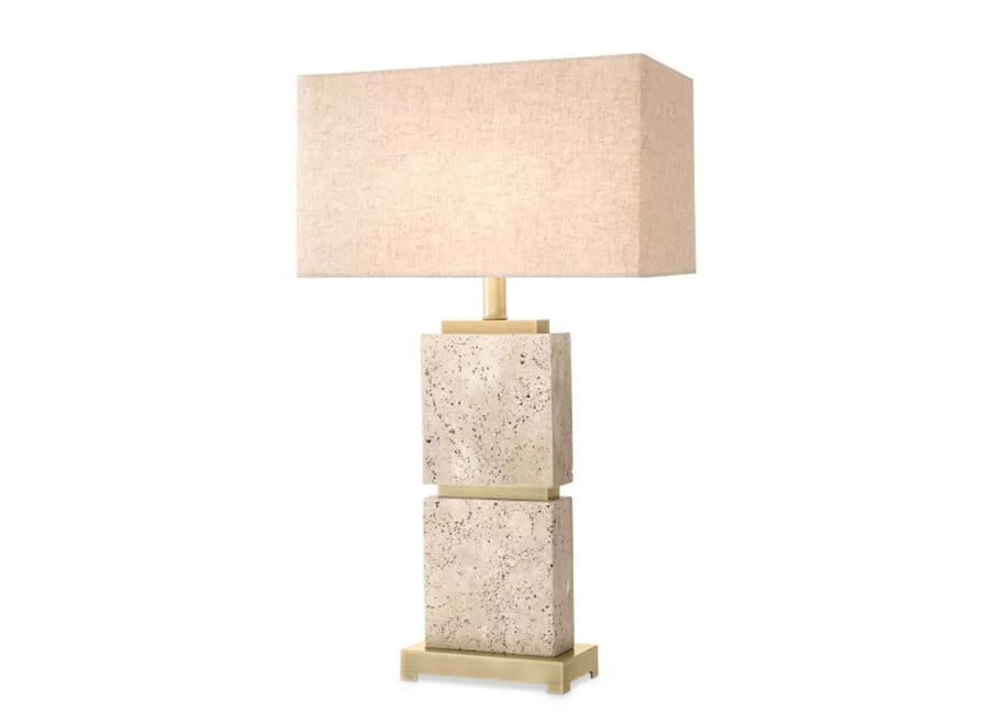 Lampe à poser ‘Newton' - Travertine - L