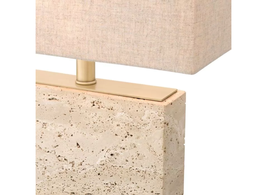 Lampe à poser ‘Newton' - Travertine - S