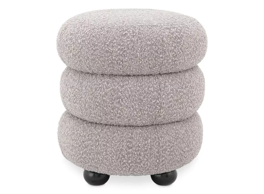 Tabouret 'Tulum' - Bouclé grey