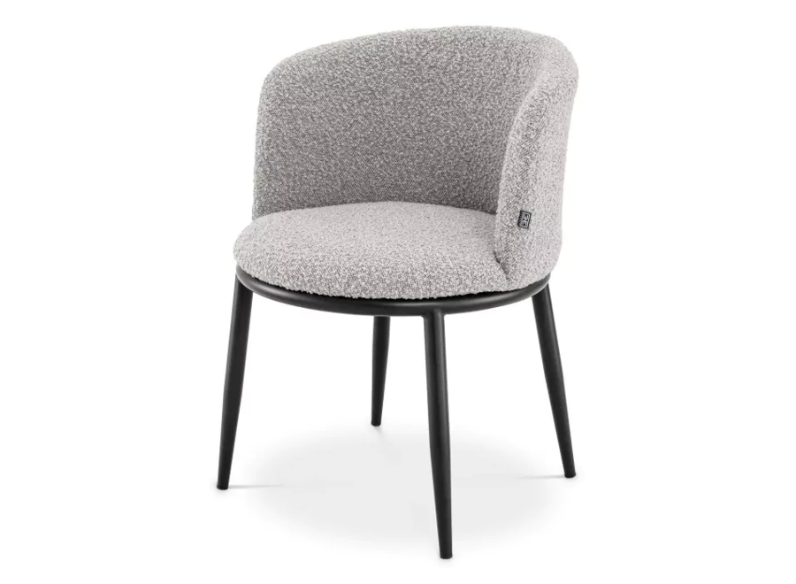 Dining chair 'Filmore' set of 2 - Bouclé grey