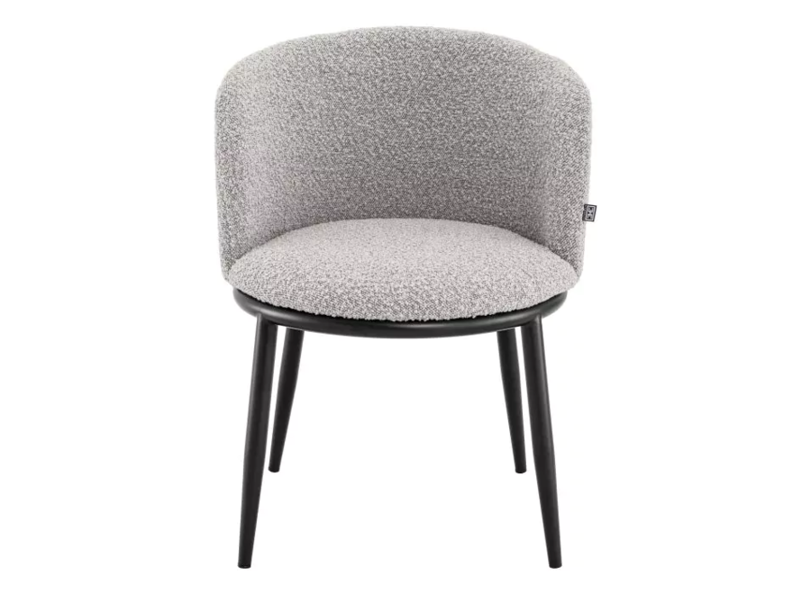 Dining chair 'Filmore' set of 2 - Bouclé grey