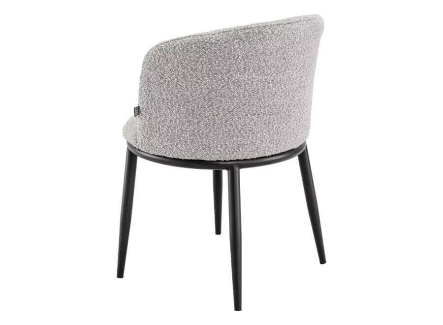 Dining chair 'Filmore' set of 2 - Bouclé grey