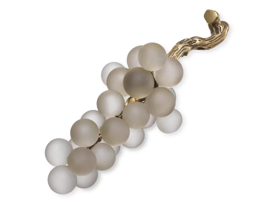 Decoratie object 'French Grapes' - White