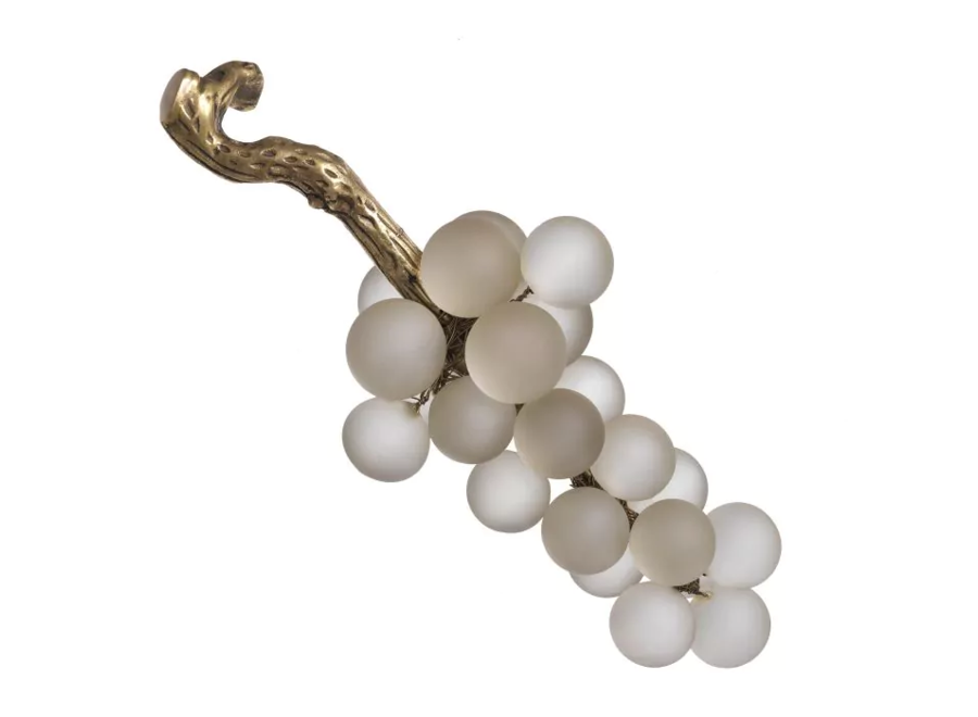 Decoration object 'French Grapes' - White