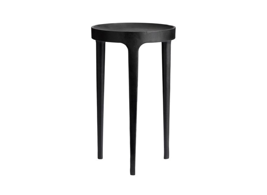 Round side table 'Ghost' diameter 30cm in the color Raw Black