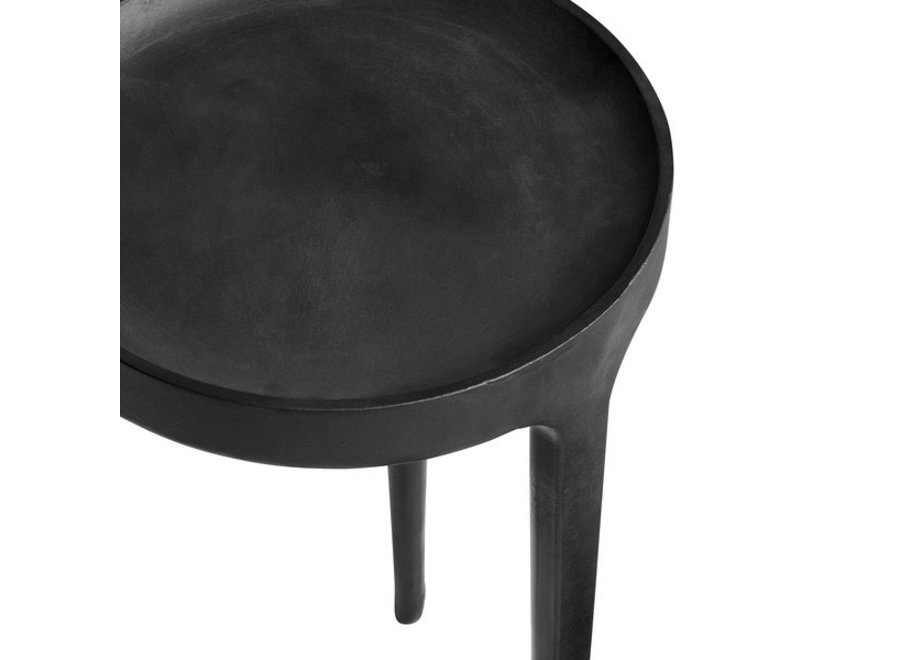 Round side table 'Ghost' diameter 30cm in the color Raw Black