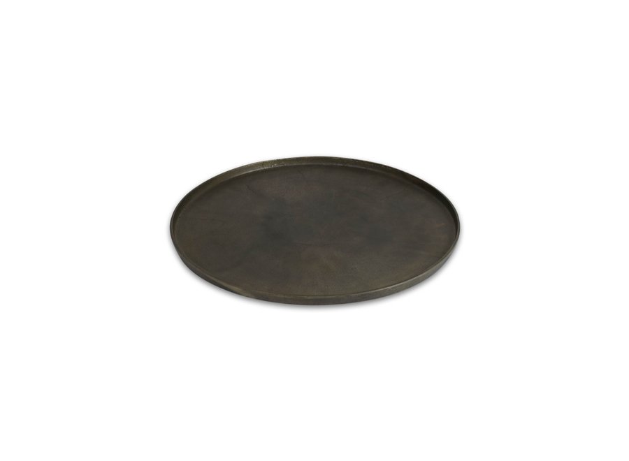 Tray 'antique black' - round