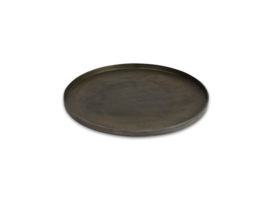 Plateau 'noir antique' - rond