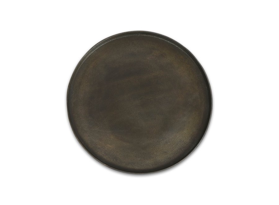 Tray 'antique black' - round