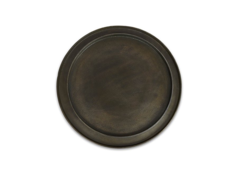 Dienblad 'antique black' - rond